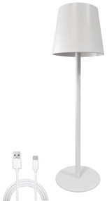 LED érintős asztali lámpa, állítható fényerő, 5W, 5V USB, 1200 mAh, fehér