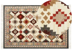 Színes kilim gyapjúszőnyeg 200 x 300 cm GHUKASAVAN Beliani