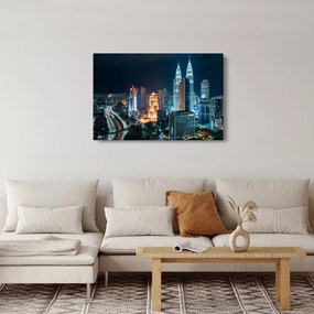 Kép - Éjszaka Kuala Lumpurban (90x60 cm)