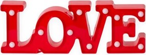 Felirat Love Led lámpa Piros Dekoráció Romantikus Valentin nap Asztalra