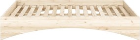 Natúr színű borovi fenyő franciaágy ágytámla nélkül 160x200 cm Orbit – Karup Design