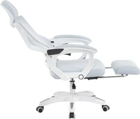 Irodai szék, világosszürke/fehér, teherbírás 150 kg, MALVIN