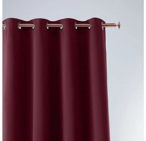 Egyedi bordó színű függöny gyűrűs függesztéssel 140 x 250 cm