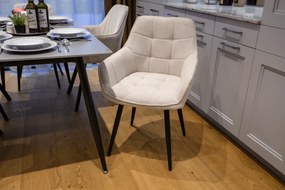 Design fotel, bézs/fekete, MARKEN