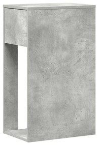számítógépes toronyállvány fiókkal betonszürke 30x44x74cm beton