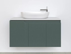 Piramida EURIDIKA fali fürdőszobabútor - mosdópult mosdó nélkül -3 ajtós - PINO ZÖLD - 100x48x53 cm