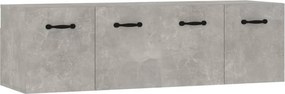 vidaXL 2 db betonszürke szerelt fa faliszekrény 80 x 35 x 36,5 cm