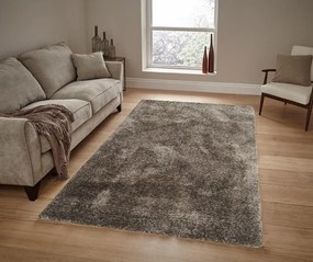 Trapani puha barna shaggy szőnyeg 80 x 150 cm