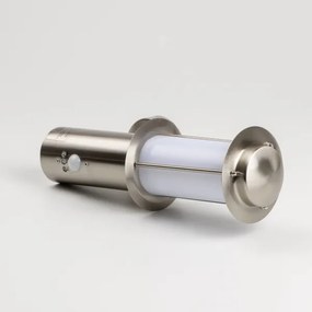LED kültéri falilámpa mozgásérzékelővel 1xE27/4,9W/230V IP44 matt króm