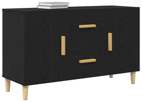 fekete tölgy szerelt fa tálalószekrény 100 x 36 x 60 cm