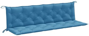 2 db melange kék szövet kerti padpárna 200 x 50 x 7 cm