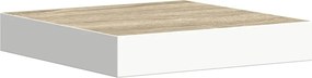 vidaXL tölgyszínű és fehér MDF lebegő fali polc 23 x 23,5 x 3,8 cm