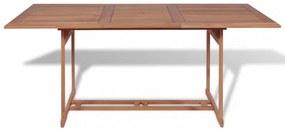 tömör tíkfa kerti asztal 180 x 90 x 75 cm