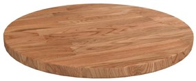 világosbarna kezelt tömör tölgyfa kerek asztallap Ø30x1,5 cm