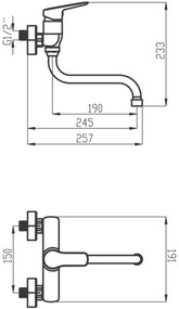 Novaservis - Mosdó/mosdócsap METALIA fényezett króm
