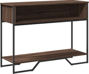 vidaXL barna tölgyszínű szerelt fa dohányzóasztal 100x35x74,5 cm