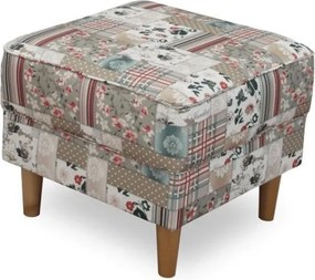 füles fotel puffal, szövet patchwork Viorica 1, ASTRID