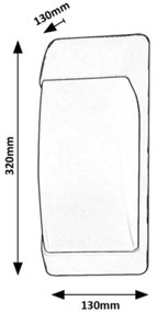 Rabalux 7796 - Kültéri fali lámpa OPOLE 1xE27/12W/230V IP65