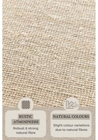 Krémszínű juta futószőnyeg 80x200 cm Bouclé – Hanse Home