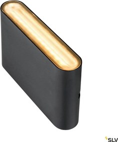 SLV 1007142 OVAL Modern Kültéri Fali Lámpa Fekete LED IP65
