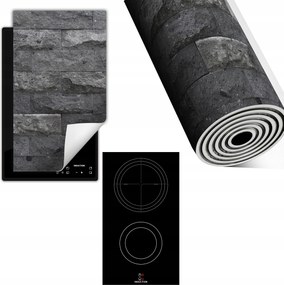 Indukciós Védőszőnyeg Konyhapult 30x52 szürke tégla