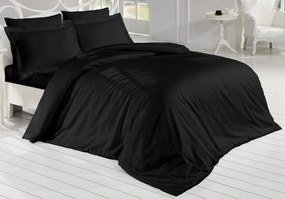 Francia ágyneműhuzat szatén 220x200, 70x90 cm fekete