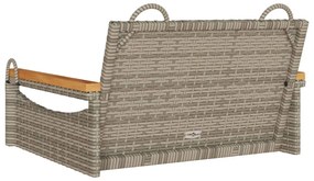 szürke polyrattan hintapad 63 x 62 x 40 cm