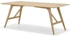 Asztal Springfield B102Világosbarna, 75x95x180cm, Természetes fa furnér, Fa