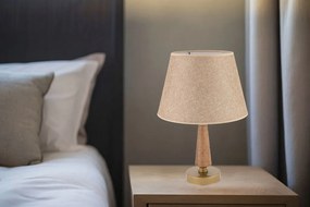 Fém éjjeli lámpa, bézs-barna, 20 cm – TR390FLH2715