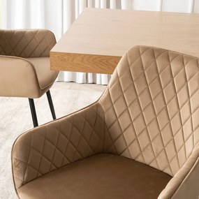 Elegáns Bézs Bársony Étkezőszék BRESSO