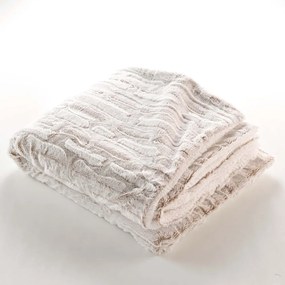 Bézs mikroplüss takaró 180x220 cm Lynx – douceur d'intérieur