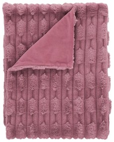 Rózsaszín mikroplüss takaró 150x200 cm Carved Fur – Bianca