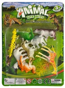 Állatos Jungle műanyag figura 8 db-os szett dobozban