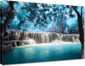 Vászonkép 70x50 Kék vízesés
