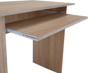 Számítógépasztal, sonoma tölgyfa, VERNER NEW