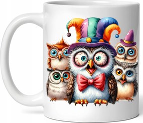 Látványos Bögre Őrült Vicces Bagoly Kerámia Doboz 330ml