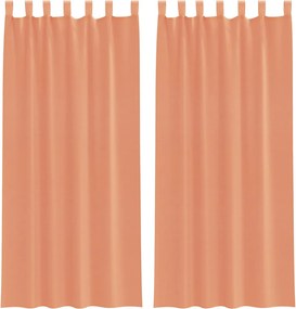 vidaXL 2 db terrakotta fátyolfüggönyök hurokkal 140x225 cm