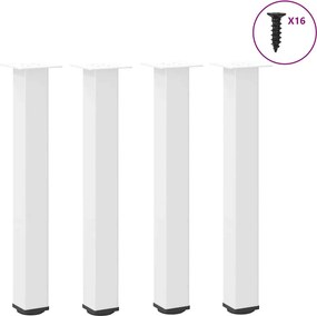 vidaXL 4 db fehér acél konzolasztal láb 72-74 cm