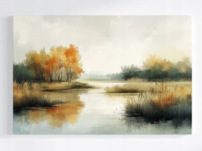 Poszter Tájkép Kilátás Folyó Fák Ősz 120x80