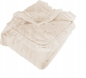 Dekoratív ágytakaró fodros pöttyökkel Verona 170x210 cm Bézs