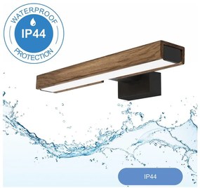 Brilagi Brilagi-LED fürdőszobai tükörvilágítás WOODY MIRROR LED/8W/230V IP44 tölgy/feket BG0877
