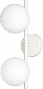 Fali lámpa Milano white dupla tejgömbök