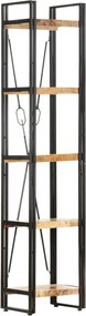vidaXL 5 szintes tömör mangófa könyvespolc 40 x 30 x 180 cm