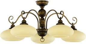BRILAGI - Felületre szerelt csillár MOLLERO 5xE27/15W/230V Ø 84 cm bronz/patina