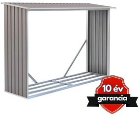 Tüzifa tároló 2,3m3, 242 x 75 cm, szürke, Penta G21