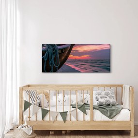 Egy csónak képe a parton (120x50 cm)
