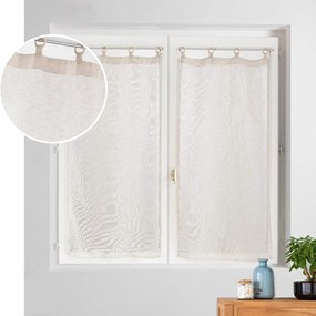 Bézs fényáteresztő függöny szett 2 db-os 60x120 cm Minalisa – douceur d'intérieur