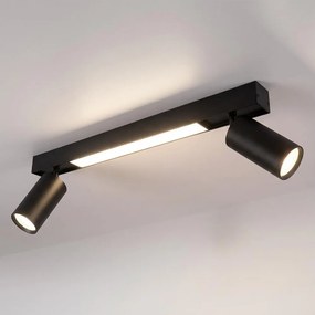 Brilagi - LED spotlámpa SELE 2xGU10/30W/230V + LED/15W fekete
