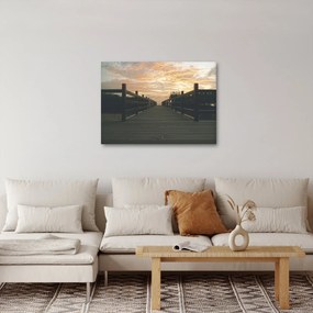 Egy fa móló képe a tó felett (70x50 cm)