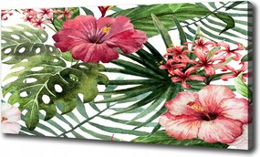 Vászonkép Trópusi virágok 120x60 cm